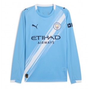 Fotbalové Dres Manchester City Domácí Oblečení 2025-26 Dlouhý Rukáv